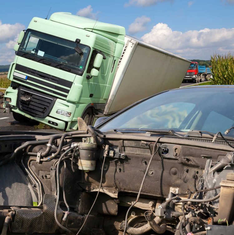 car vs truck accident de lachica law firm